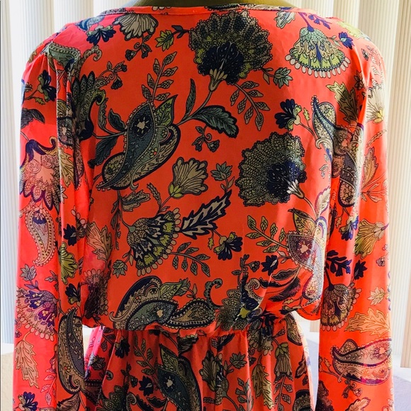 Fabulous Neon CORAL Floral Print ROMPER M/L - Picture 5 of 8